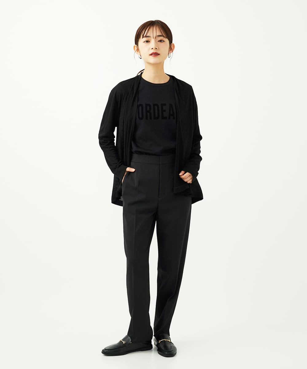 F6LJA07200 MICHEL KLEIN(小さいサイズ)(メゾン ドゥ サンク) ［小さいサイズ］ツイルストレッチテーパードパンツ ベージュ