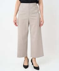 F6LJA08180 MICHEL KLEIN(小さいサイズ)(メゾン ドゥ サンク) ［小さいサイズ］ツイルストレッチワイドパンツ ベージュ