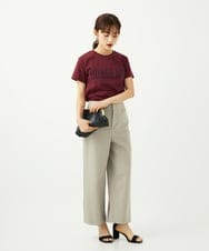 F6LJA08180 MICHEL KLEIN(小さいサイズ)(メゾン ドゥ サンク) ［小さいサイズ］ツイルストレッチワイドパンツ ベージュ