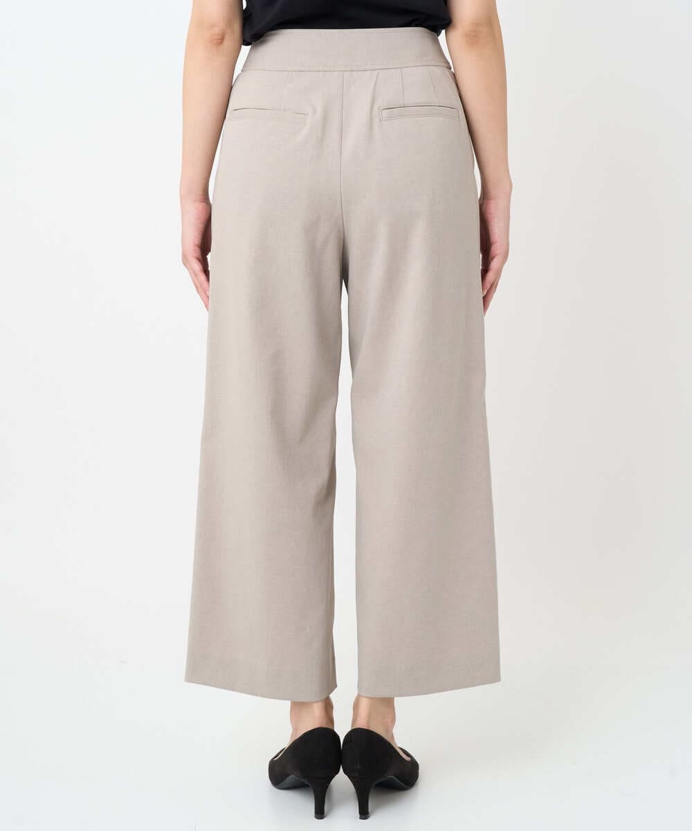 F6LJA08180 MICHEL KLEIN(小さいサイズ)(メゾン ドゥ サンク) ［小さいサイズ］ツイルストレッチワイドパンツ ベージュ
