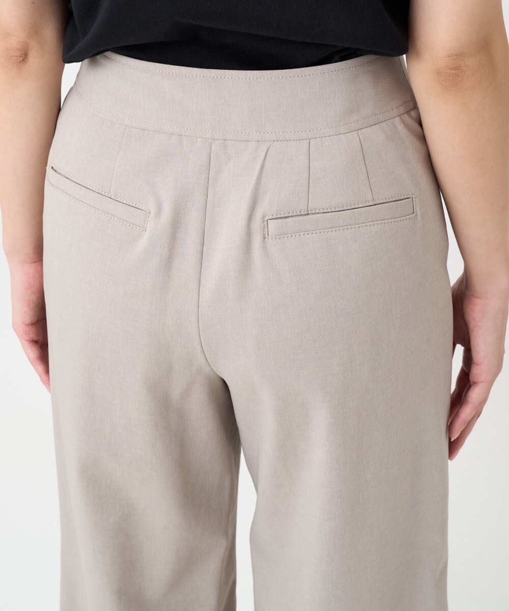 F6LJA08180 MICHEL KLEIN(小さいサイズ)(メゾン ドゥ サンク) ［小さいサイズ］ツイルストレッチワイドパンツ ベージュ