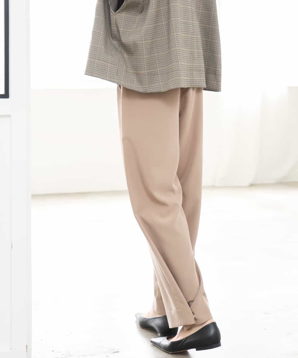 F6LJD02240 MICHEL KLEIN(小さいサイズ)(メゾン ドゥ サンク) 【小さいサイズ】[2WAY]ピーチタッチワイドパンツ ダークグレー