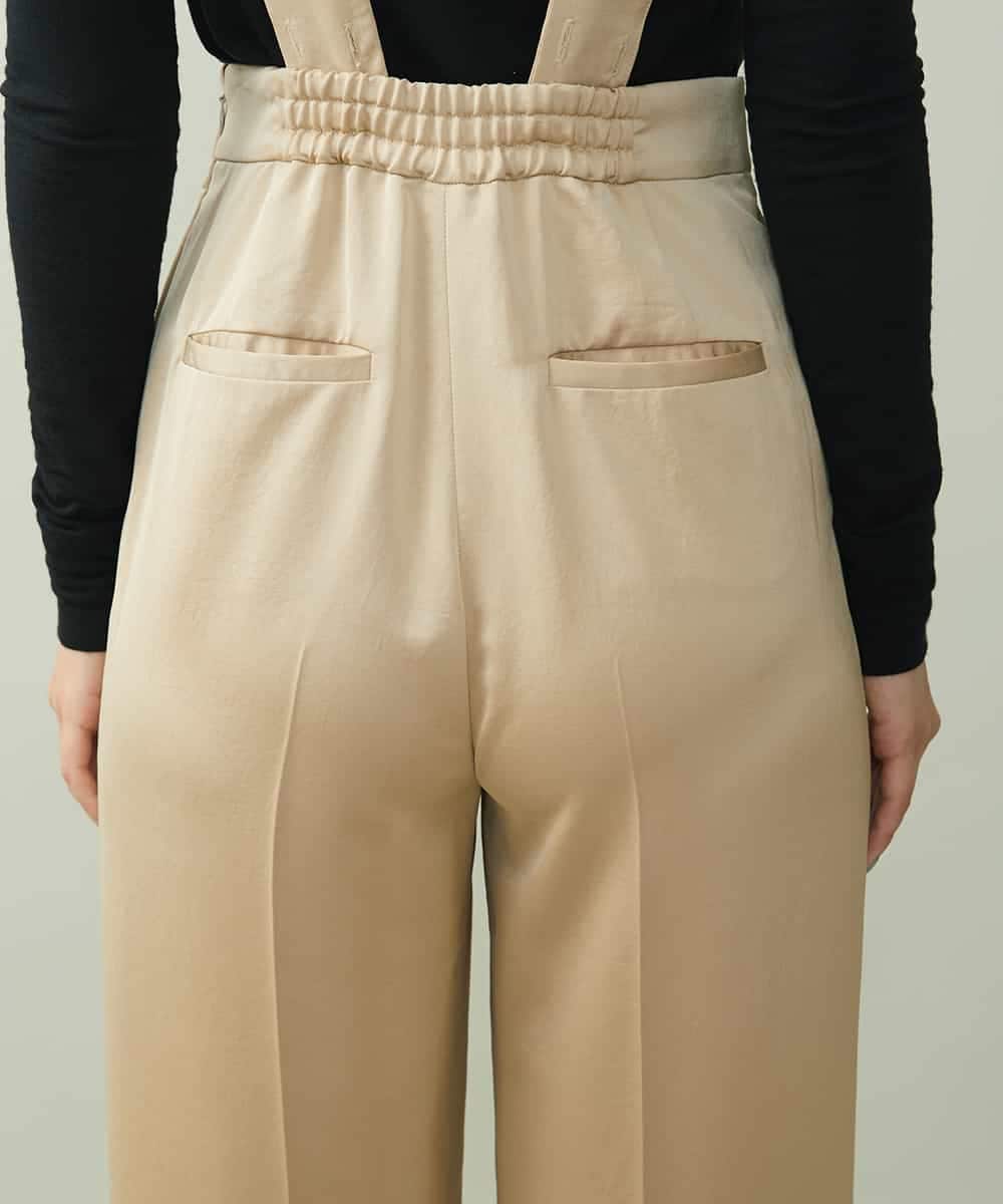 F6LJP21230 MICHEL KLEIN(小さいサイズ)(メゾン ドゥ サンク) [小さいサイズ]ライトサテン2WAYサロペット ベージュ(82)