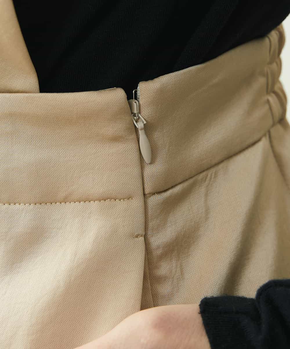 F6LJP21230 MICHEL KLEIN(小さいサイズ)(メゾン ドゥ サンク) [小さいサイズ]ライトサテン2WAYサロペット ベージュ(82)