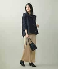 F6LJP21230 MICHEL KLEIN(小さいサイズ)(メゾン ドゥ サンク) [小さいサイズ]ライトサテン2WAYサロペット ベージュ(82)
