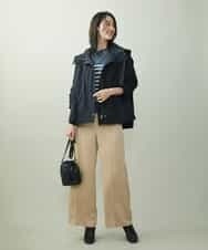 F6LJP21230 MICHEL KLEIN(小さいサイズ)(メゾン ドゥ サンク) [小さいサイズ]ライトサテン2WAYサロペット ベージュ(82)