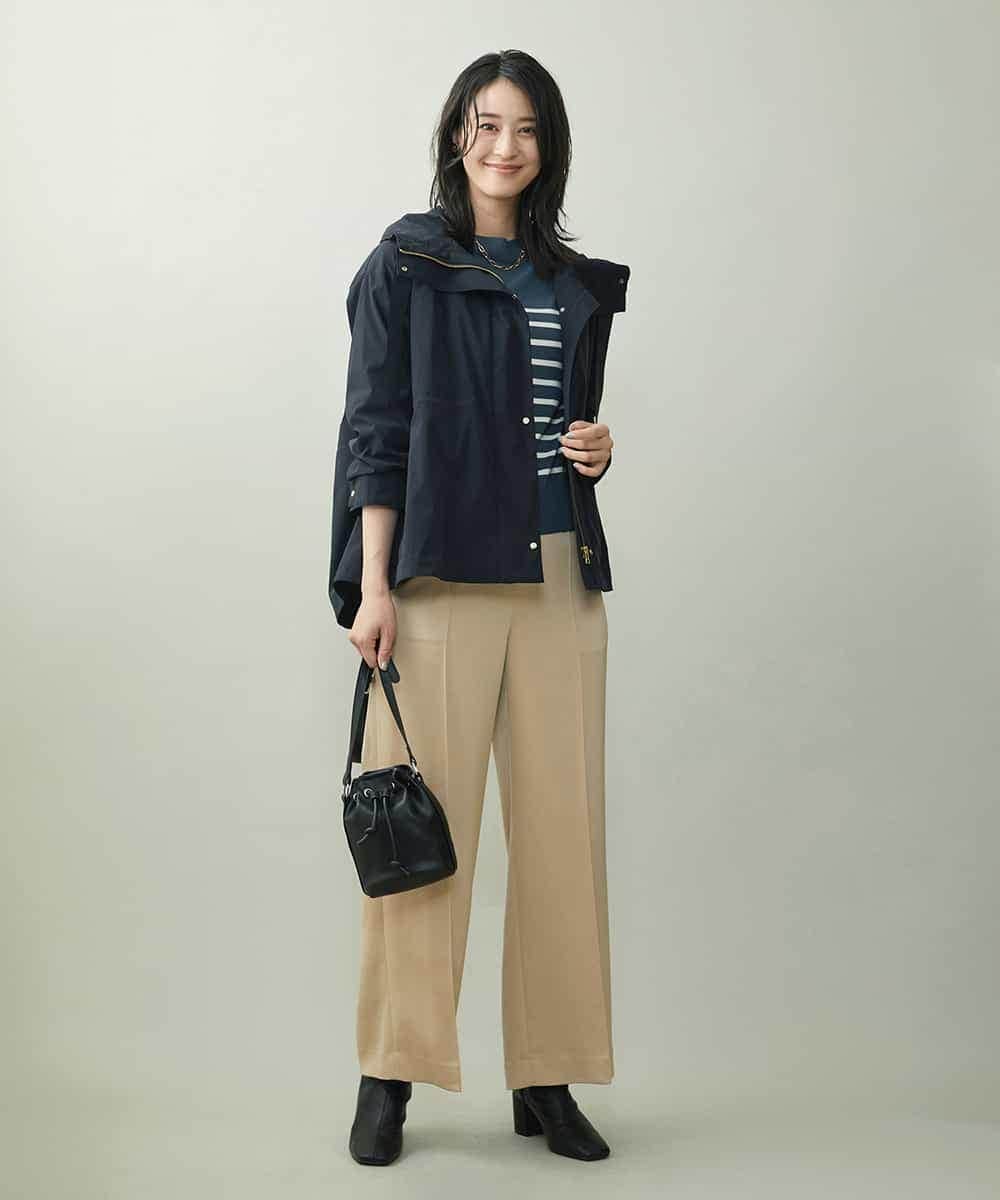 F6LJP21230 MICHEL KLEIN(小さいサイズ)(メゾン ドゥ サンク) [小さいサイズ]ライトサテン2WAYサロペット ベージュ(82)