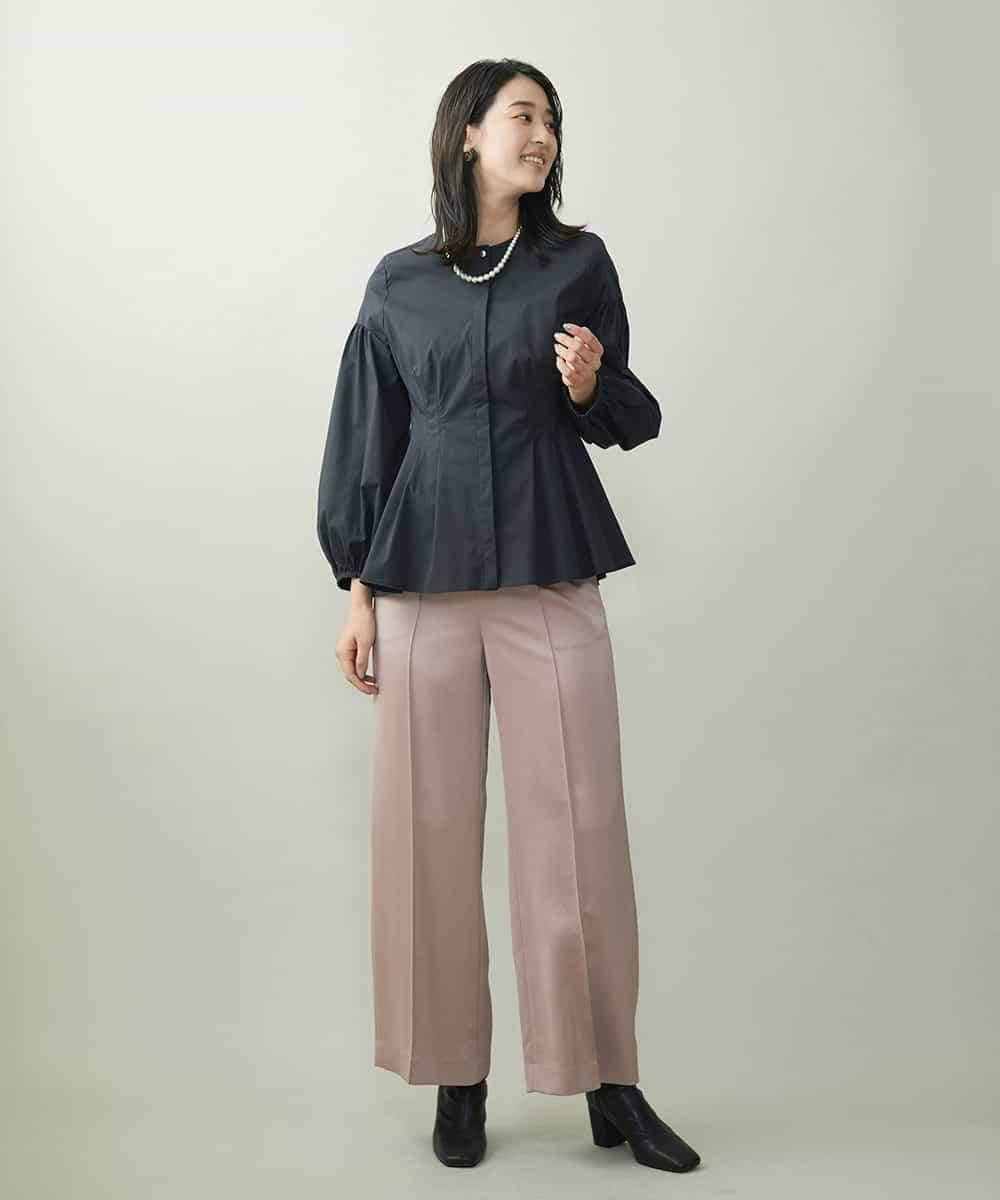 F6LJP21230 MICHEL KLEIN(小さいサイズ)(メゾン ドゥ サンク) [小さいサイズ]ライトサテン2WAYサロペット ベージュ(82)