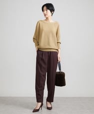 F6LJS20230 MICHEL KLEIN(小さいサイズ)(メゾン ドゥ サンク) [小さいサイズ]ハイウエストバレルパンツ ダークグレー(93)