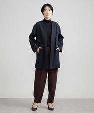 F6LJS20230 MICHEL KLEIN(小さいサイズ)(メゾン ドゥ サンク) [小さいサイズ]ハイウエストバレルパンツ ダークグレー(93)