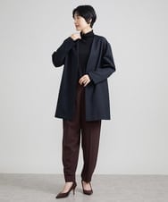 F6LJS20230 MICHEL KLEIN(小さいサイズ)(メゾン ドゥ サンク) [小さいサイズ]ハイウエストバレルパンツ ダークグレー(93)