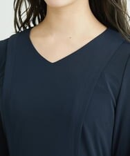 F6PDS04300 MICHEL KLEIN(小さいサイズ)(メゾン ドゥ サンク) [小さいサイズ]2WAY Vネックジャージーワンピース ネイビー(57)