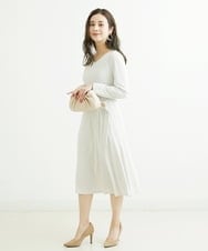 F6PDS04300 MICHEL KLEIN(小さいサイズ)(メゾン ドゥ サンク) [小さいサイズ]2WAY Vネックジャージーワンピース ネイビー(57)