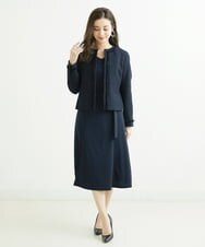 F6PDS04300 MICHEL KLEIN(小さいサイズ)(メゾン ドゥ サンク) [小さいサイズ]2WAY Vネックジャージーワンピース ネイビー(57)
