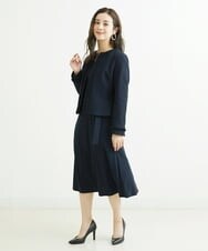 F6PDS04300 MICHEL KLEIN(小さいサイズ)(メゾン ドゥ サンク) [小さいサイズ]2WAY Vネックジャージーワンピース ネイビー(57)