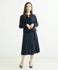 F6PDS04300 MICHEL KLEIN(小さいサイズ)(メゾン ドゥ サンク) [小さいサイズ]2WAY Vネックジャージーワンピース ネイビー(57)