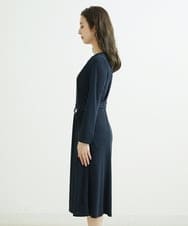 F6PDS04300 MICHEL KLEIN(小さいサイズ)(メゾン ドゥ サンク) [小さいサイズ]2WAY Vネックジャージーワンピース ネイビー(57)