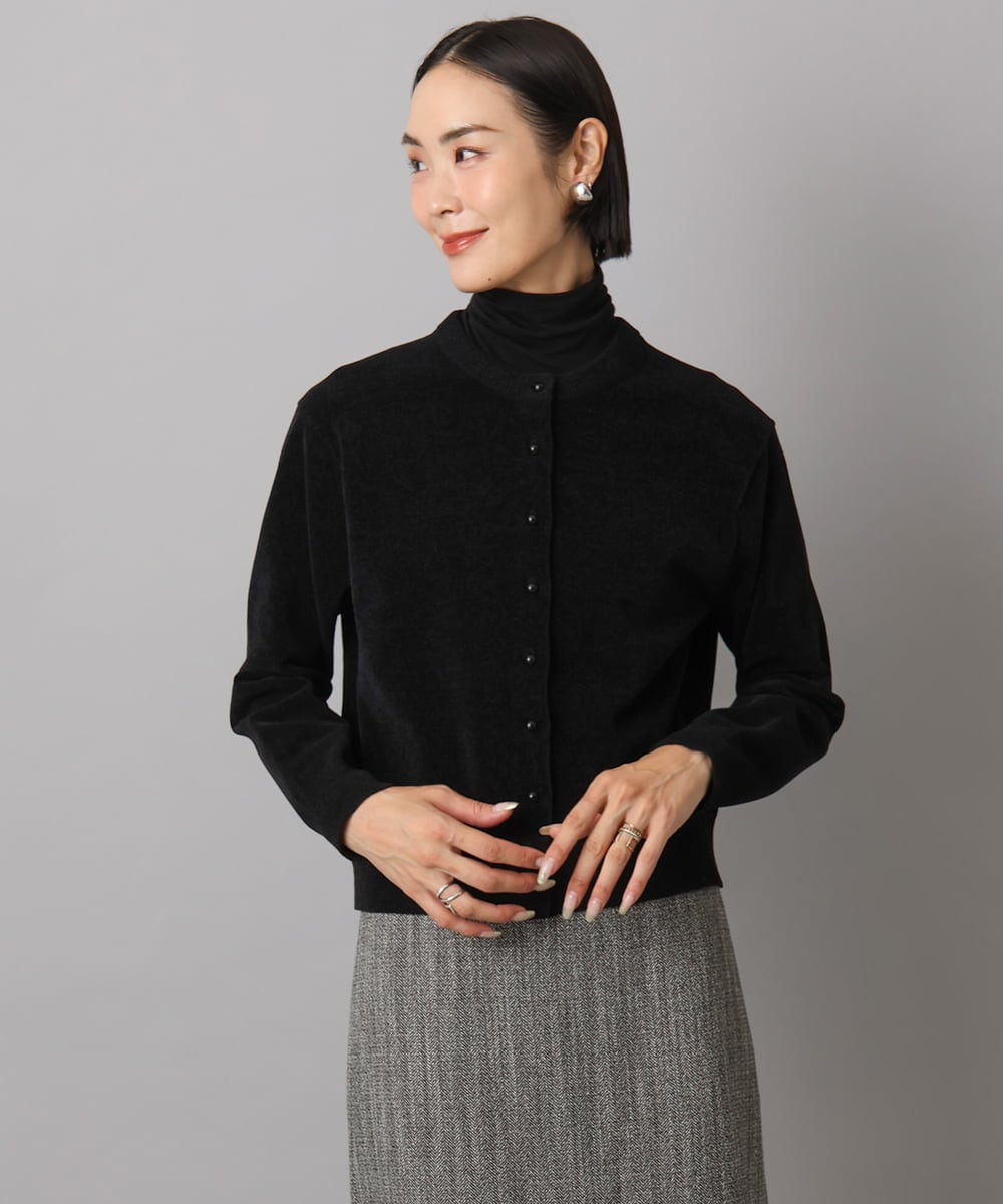 F6SAD11230 MICHEL KLEIN(小さいサイズ)(メゾン ドゥ サンク) [小さいサイズ]コンパクトモールカーディガン ライトブルー