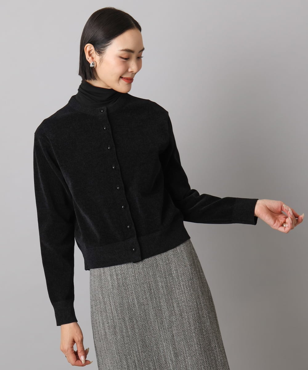 F6SAD11230 MICHEL KLEIN(小さいサイズ)(メゾン ドゥ サンク) [小さいサイズ]コンパクトモールカーディガン ライトブルー