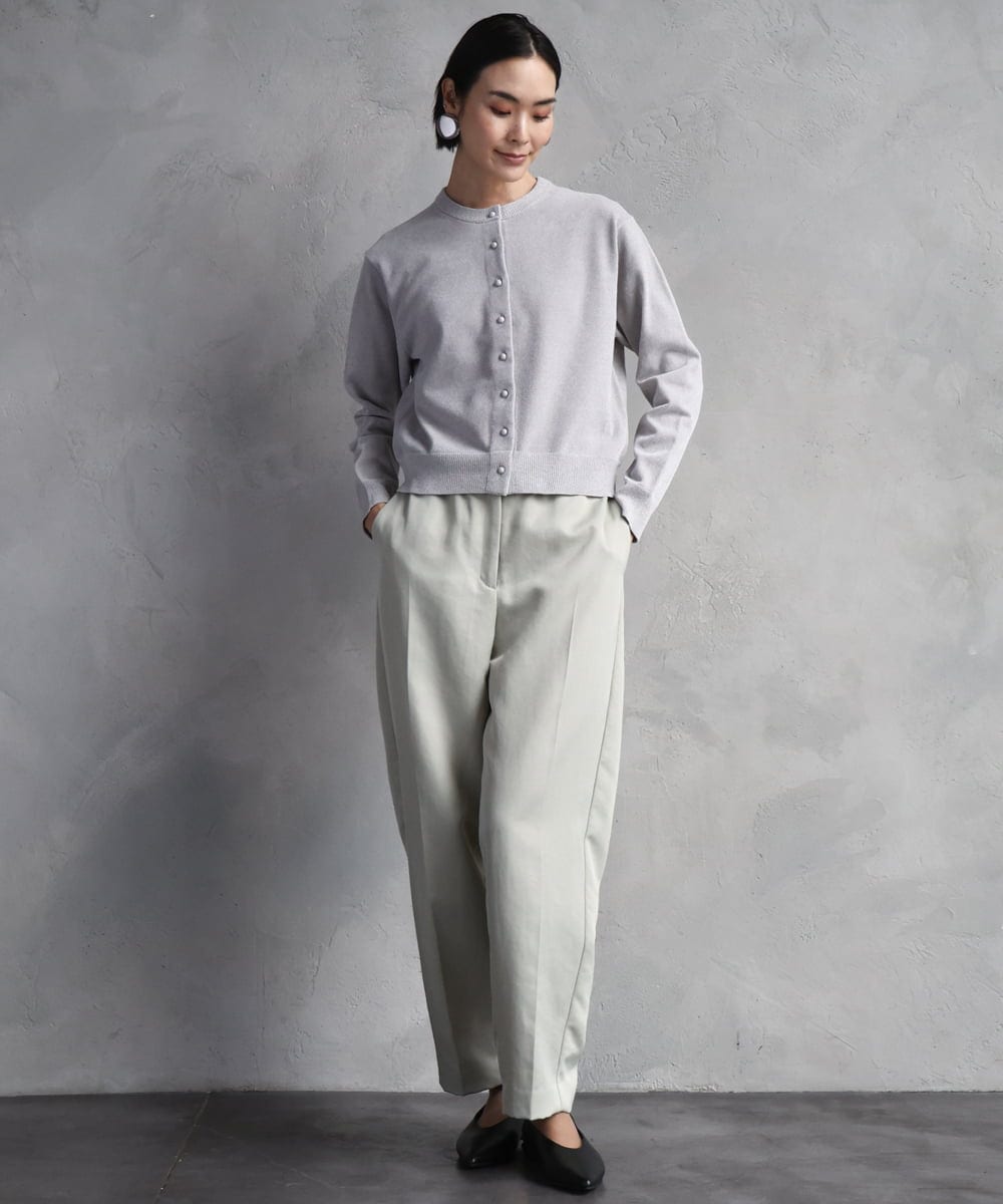 F6SAD11230 MICHEL KLEIN(小さいサイズ)(メゾン ドゥ サンク) [小さいサイズ]コンパクトモールカーディガン ライトブルー