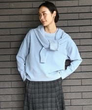 F6SAD11230 MICHEL KLEIN(小さいサイズ)(メゾン ドゥ サンク) [小さいサイズ]コンパクトモールカーディガン ライトブルー