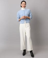 F6SAD11230 MICHEL KLEIN(小さいサイズ)(メゾン ドゥ サンク) [小さいサイズ]コンパクトモールカーディガン ライトブルー