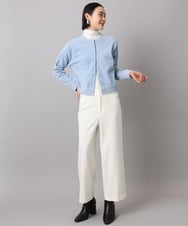 F6SAD11230 MICHEL KLEIN(小さいサイズ)(メゾン ドゥ サンク) [小さいサイズ]コンパクトモールカーディガン ライトブルー