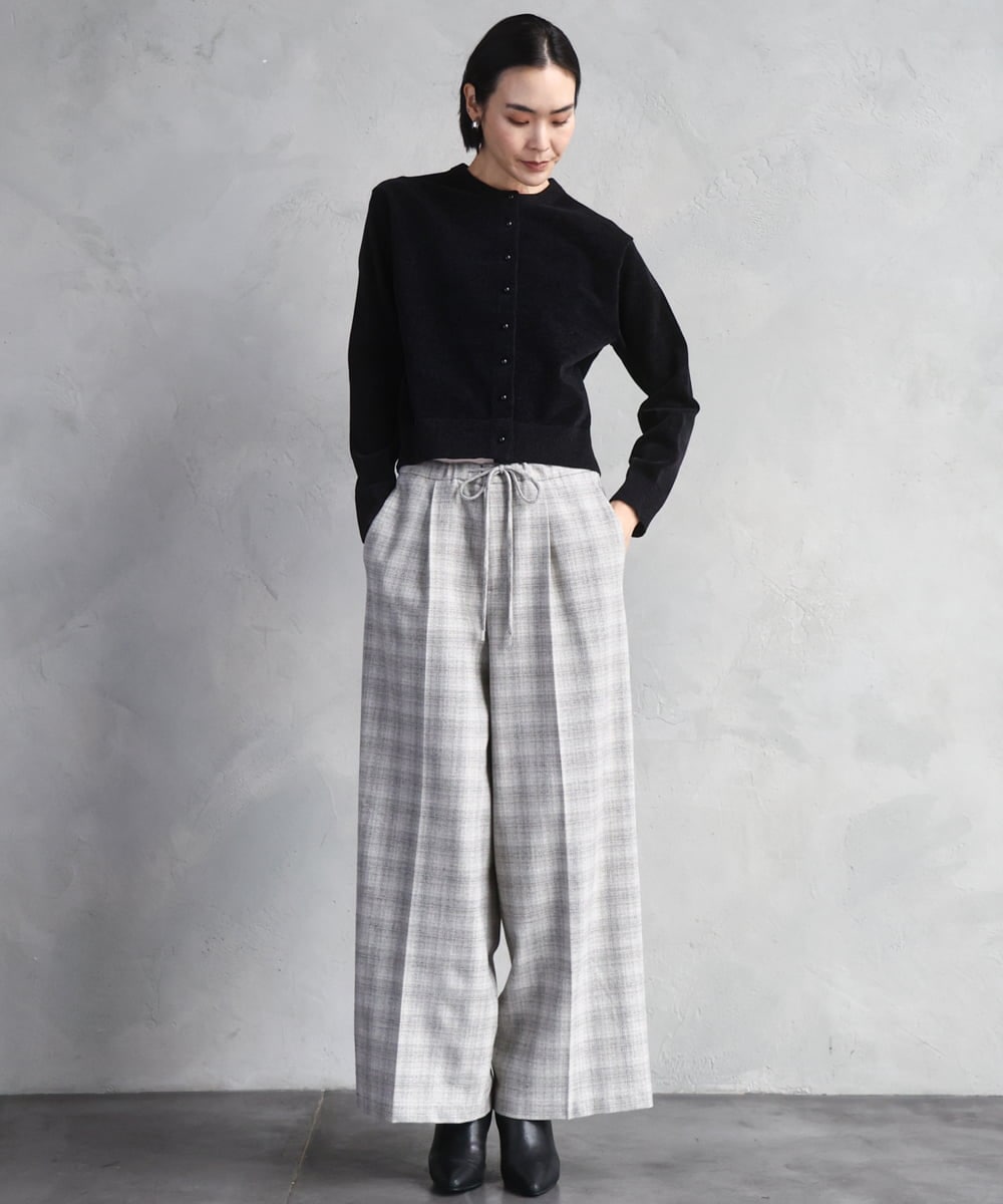 F6SAD11230 MICHEL KLEIN(小さいサイズ)(メゾン ドゥ サンク) [小さいサイズ]コンパクトモールカーディガン ライトブルー