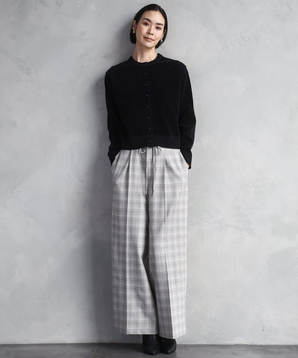 F6SAD11230 MICHEL KLEIN(小さいサイズ)(メゾン ドゥ サンク) [小さいサイズ]コンパクトモールカーディガン ライトブルー