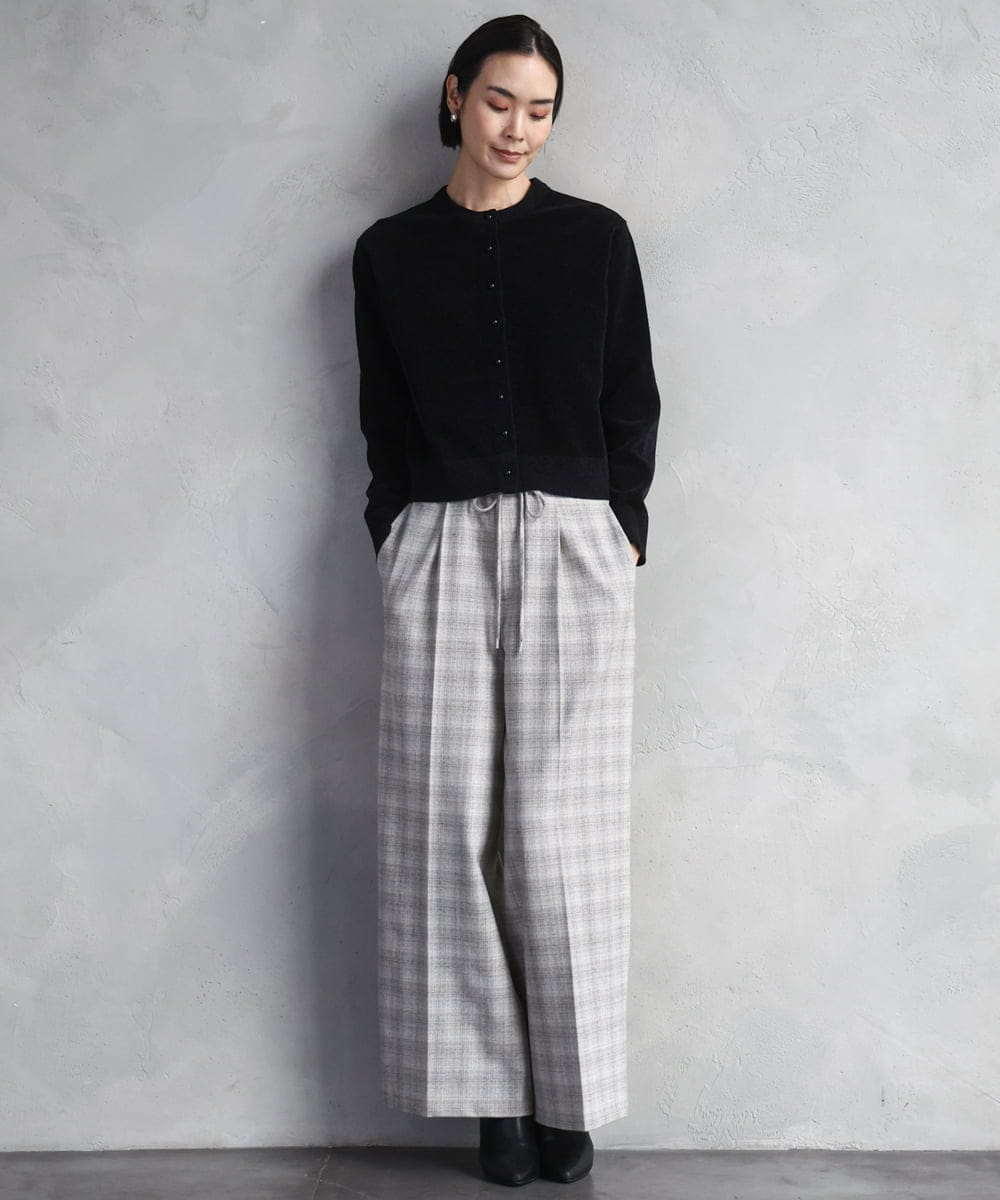 F6SAD11230 MICHEL KLEIN(小さいサイズ)(メゾン ドゥ サンク) [小さいサイズ]コンパクトモールカーディガン ライトブルー