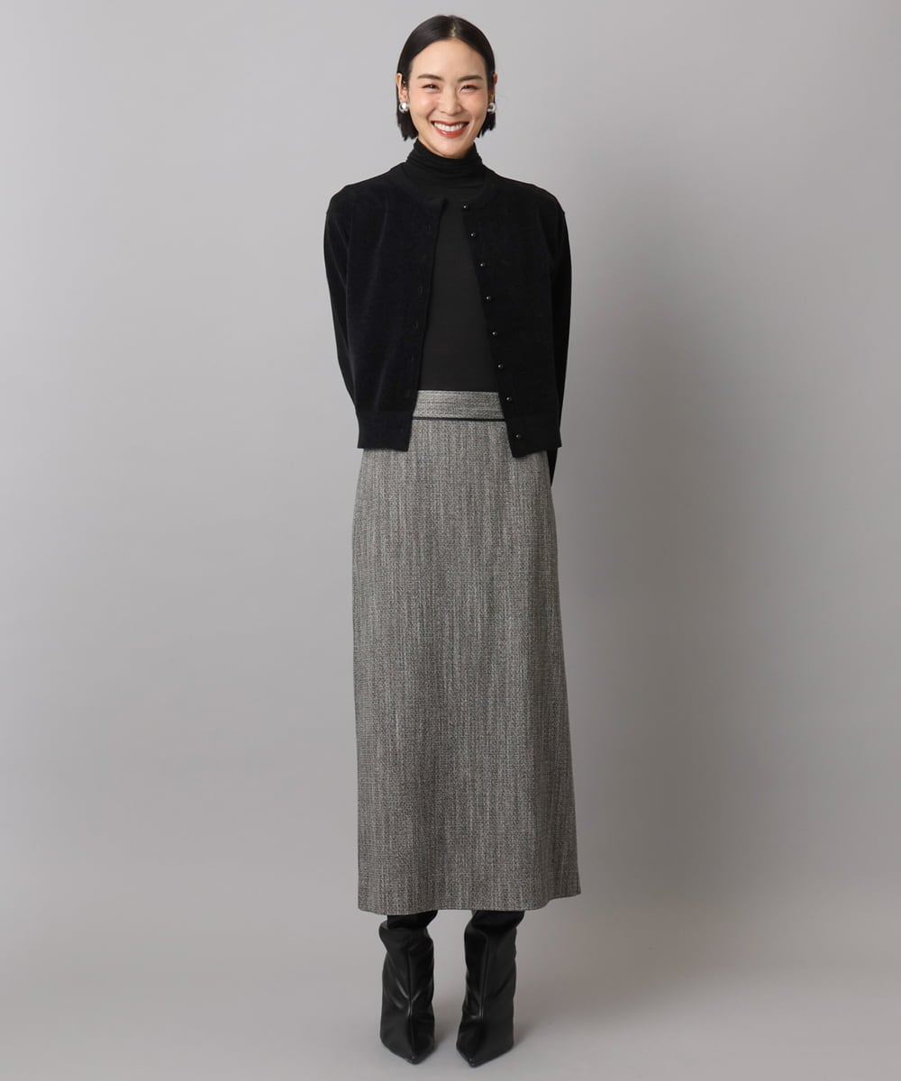 F6SAD11230 MICHEL KLEIN(小さいサイズ)(メゾン ドゥ サンク) [小さいサイズ]コンパクトモールカーディガン ライトブルー