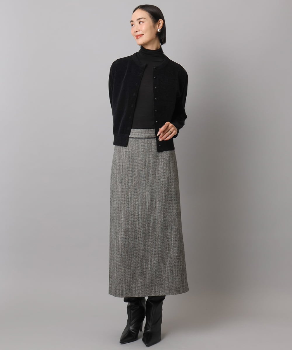 F6SAD11230 MICHEL KLEIN(小さいサイズ)(メゾン ドゥ サンク) [小さいサイズ]コンパクトモールカーディガン ライトブルー