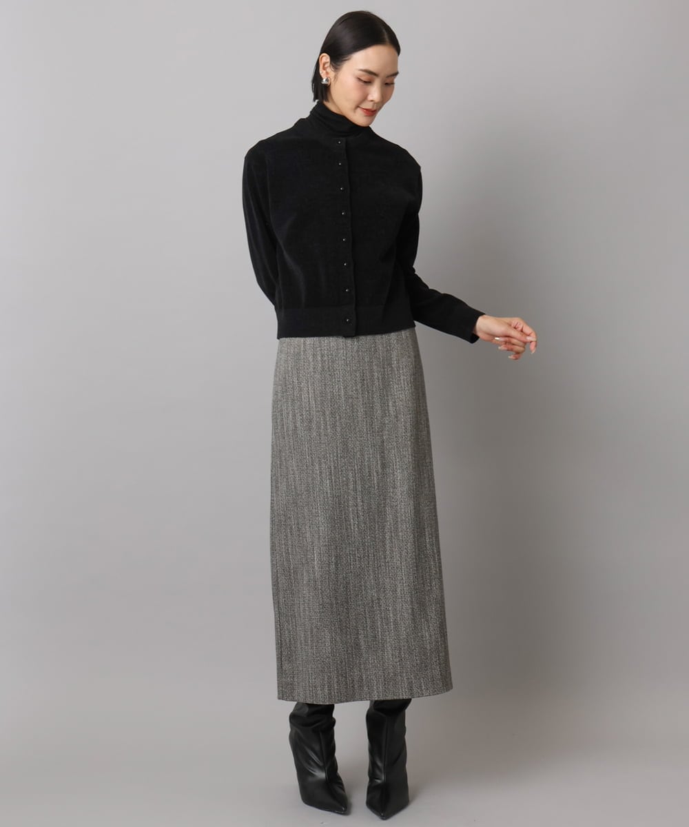 F6SAD11230 MICHEL KLEIN(小さいサイズ)(メゾン ドゥ サンク) [小さいサイズ]コンパクトモールカーディガン ライトブルー