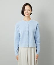 F6SAD11230 MICHEL KLEIN(小さいサイズ)(メゾン ドゥ サンク) [小さいサイズ]コンパクトモールカーディガン ライトブルー