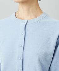 F6SAD11230 MICHEL KLEIN(小さいサイズ)(メゾン ドゥ サンク) [小さいサイズ]コンパクトモールカーディガン ライトブルー
