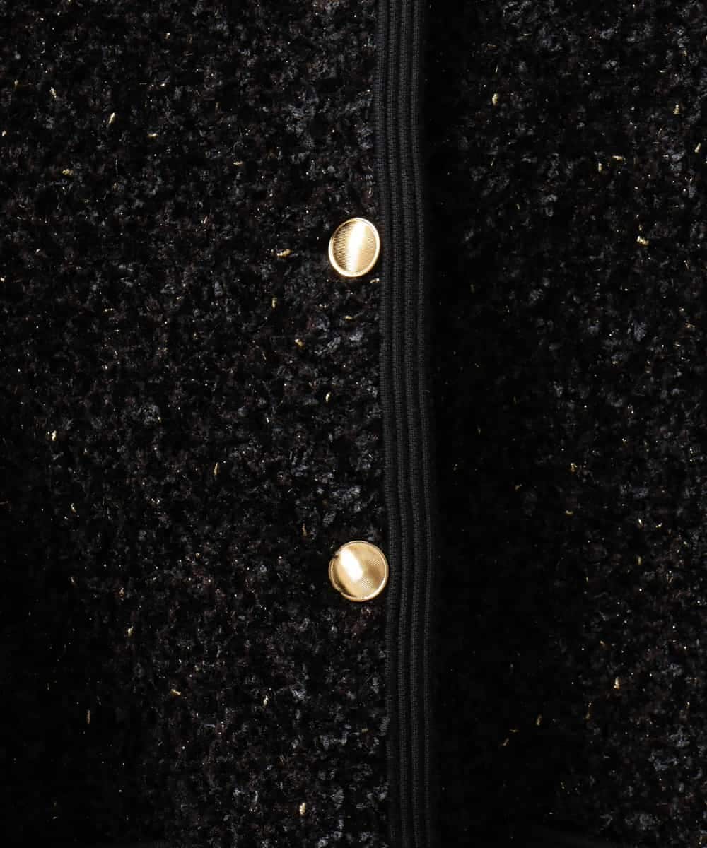 F6SAG41270 MICHEL KLEIN(小さいサイズ)(メゾン ドゥ サンク) 【小さいサイズ】ニットツイードジャケット ベージュ