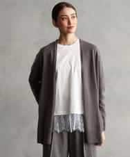 F6SAG43250 MICHEL KLEIN(小さいサイズ)(メゾン ドゥ サンク) 【小さいサイズ】カシミヤ混トッパーカーディガン ネイビー