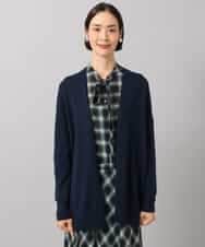 F6SAG43250 MICHEL KLEIN(小さいサイズ)(メゾン ドゥ サンク) 【小さいサイズ】カシミヤ混トッパーカーディガン ネイビー