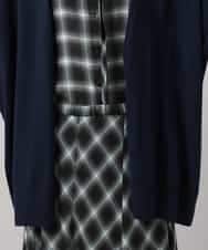 F6SAG43250 MICHEL KLEIN(小さいサイズ)(メゾン ドゥ サンク) 【小さいサイズ】カシミヤ混トッパーカーディガン ネイビー