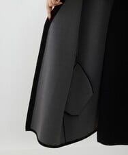 F6SAV24330 MICHEL KLEIN(小さいサイズ)(メゾン ドゥ サンク) [小さいサイズ]ダブルフェイスニットコーディガン ダークグレー(93)