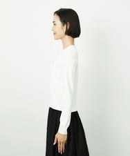 F6SDD01230 MICHEL KLEIN(小さいサイズ)(メゾン ドゥ サンク) [小さいサイズ][アンサンブル対応]コンパクトクルーネックカーディガン ラベンダー