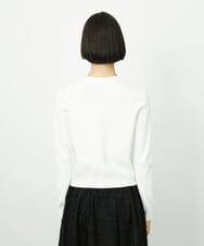 F6SDD01230 MICHEL KLEIN(小さいサイズ)(メゾン ドゥ サンク) [小さいサイズ][アンサンブル対応]コンパクトクルーネックカーディガン ラベンダー