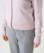 F6SDD01230 MICHEL KLEIN(小さいサイズ)(メゾン ドゥ サンク) [小さいサイズ][アンサンブル対応]コンパクトクルーネックカーディガン ラベンダー