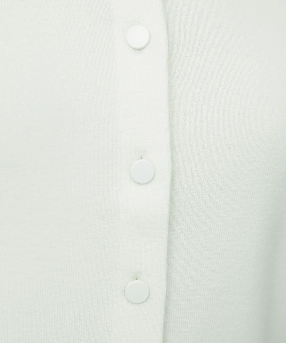 F6SDD01230 MICHEL KLEIN(小さいサイズ)(メゾン ドゥ サンク) [小さいサイズ][アンサンブル対応]コンパクトクルーネックカーディガン ラベンダー