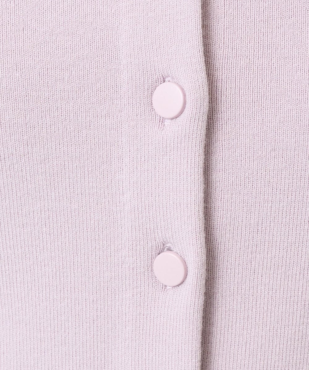 F6SDD01230 MICHEL KLEIN(小さいサイズ)(メゾン ドゥ サンク) [小さいサイズ][アンサンブル対応]コンパクトクルーネックカーディガン ラベンダー