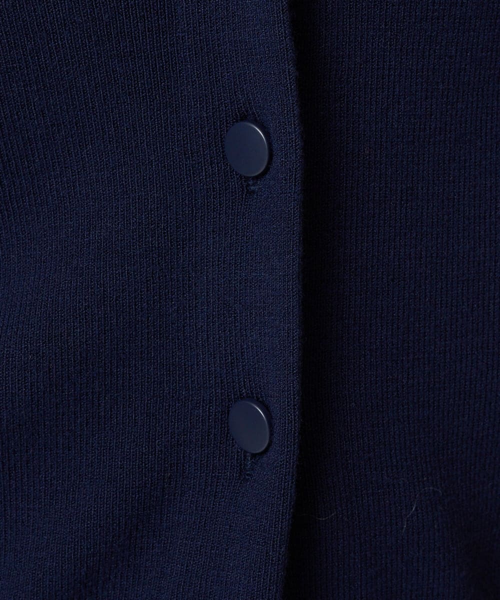 F6SDD01230 MICHEL KLEIN(小さいサイズ)(メゾン ドゥ サンク) [小さいサイズ][アンサンブル対応]コンパクトクルーネックカーディガン ラベンダー