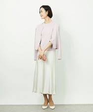 F6SDD01230 MICHEL KLEIN(小さいサイズ)(メゾン ドゥ サンク) [小さいサイズ][アンサンブル対応]コンパクトクルーネックカーディガン ラベンダー