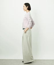 F6SDD01230 MICHEL KLEIN(小さいサイズ)(メゾン ドゥ サンク) [小さいサイズ][アンサンブル対応]コンパクトクルーネックカーディガン ラベンダー