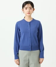 F6SDD13230 MICHEL KLEIN(小さいサイズ)(メゾン ドゥ サンク) [小さいサイズ]コンパクトクルーネックカーディガン ブルー