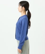 F6SDD13230 MICHEL KLEIN(小さいサイズ)(メゾン ドゥ サンク) [小さいサイズ]コンパクトクルーネックカーディガン ブルー